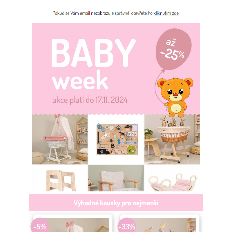 BABY WEEK je tady! slevy až 25%