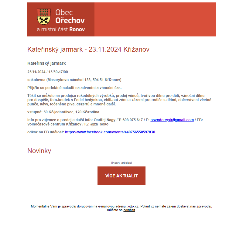 Kateřinský jarmark - 23.11.2024 Křižanov