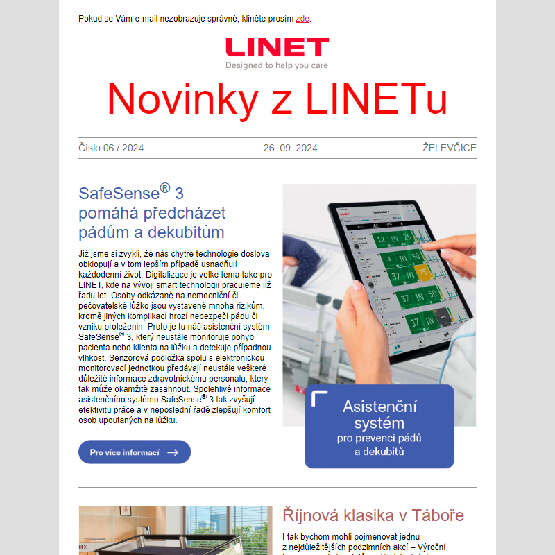 Novinky z LINETu