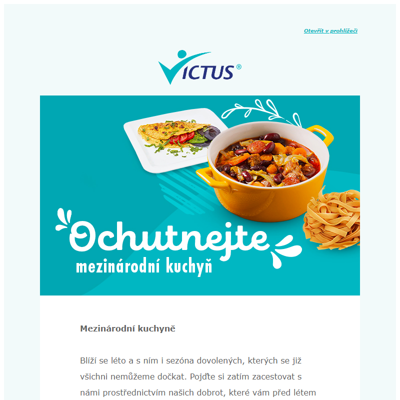 Zažijte mezinárodní kuchyni s Victus! 