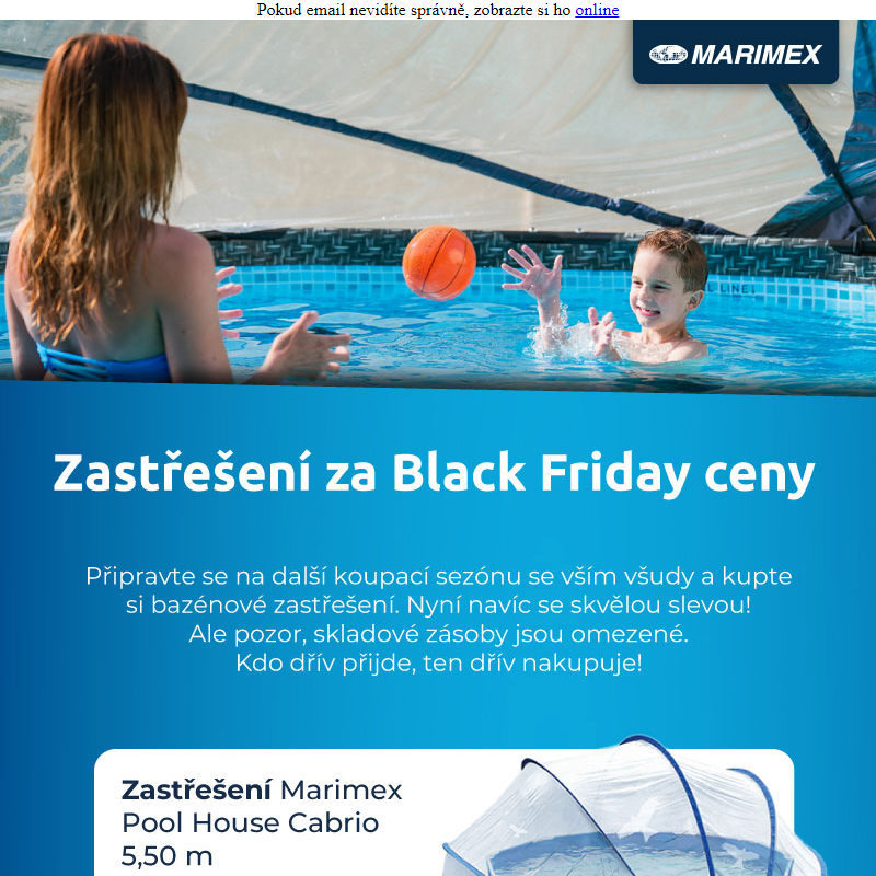 _ BLACK FRIDAY __ Zastřešení na bazény _