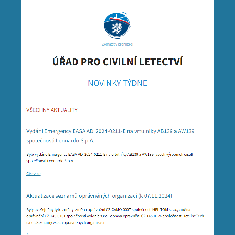 ÚCL Aktuality týdne - Všechny aktuality