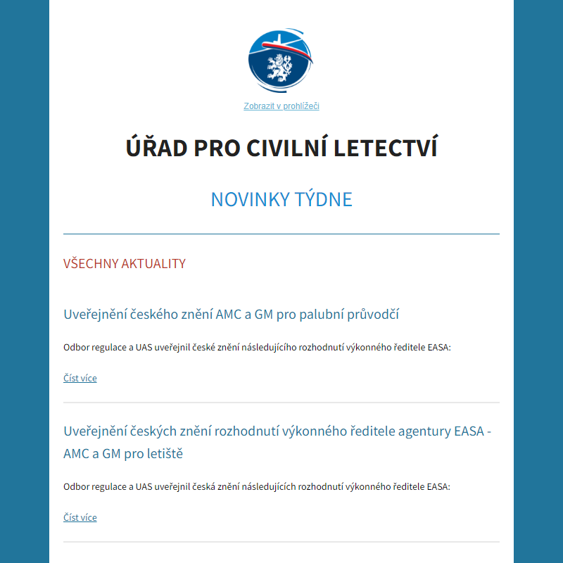 ÚCL Aktuality týdne - Všechny aktuality