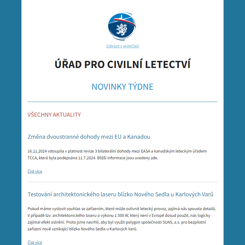 ÚCL Aktuality týdne - Všechny aktuality