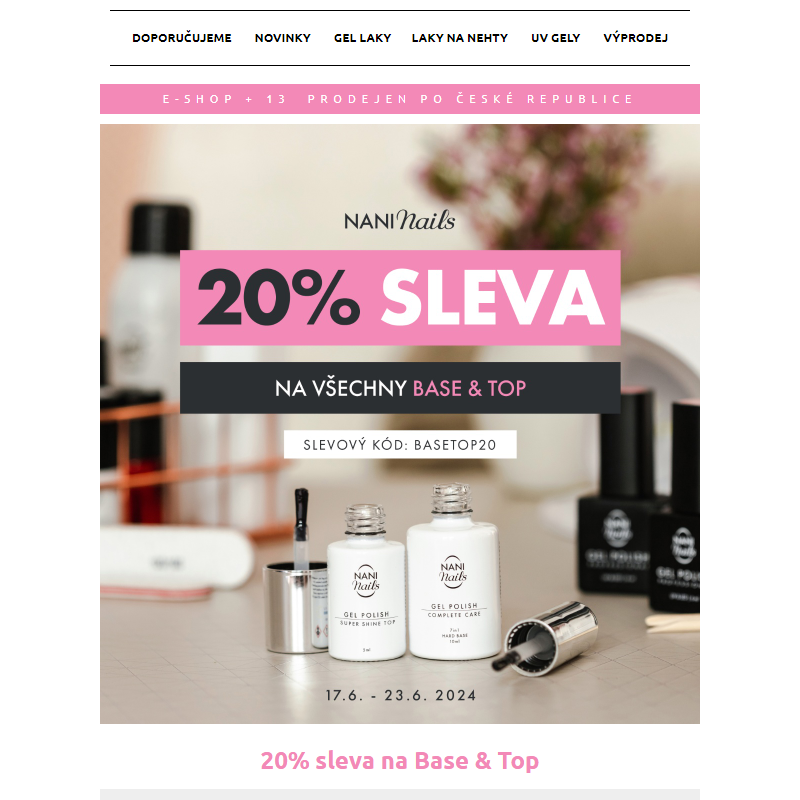 _ Sleva 20 % na Base & Top - NaniNails.cz