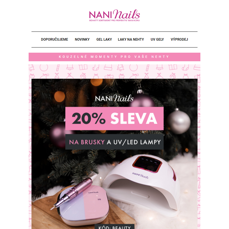 _ Dokonalé nehty snadno: Brusky a lampy o 20 % levněji - NaniNails.cz