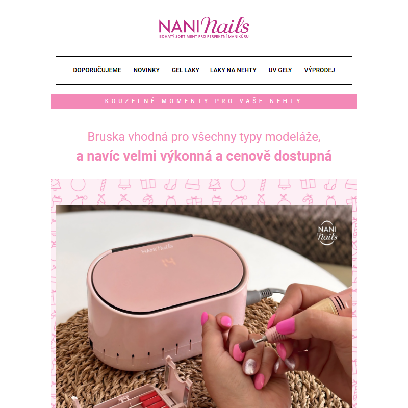 _ Precizní a výkonná – bruska na nehty Deluxe 60 W - NaniNails.cz