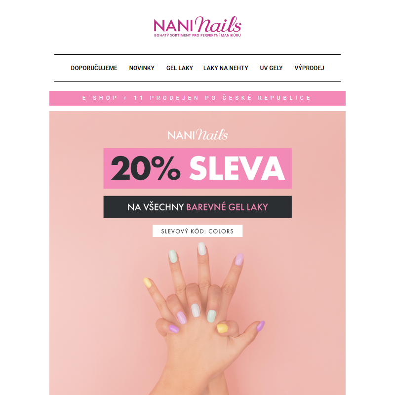 __ Podzimní 20% sleva na barevné gel laky - NaniNails.cz