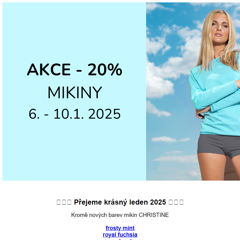 AKCE - 20 až 25 % mikiny od BHiStyle