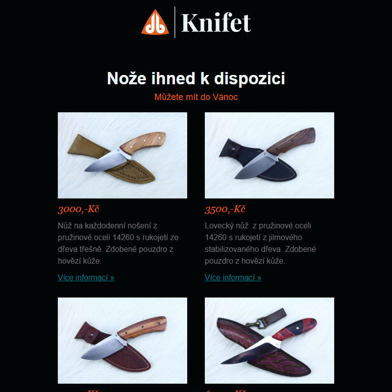 Volné nože od Knifet Knives