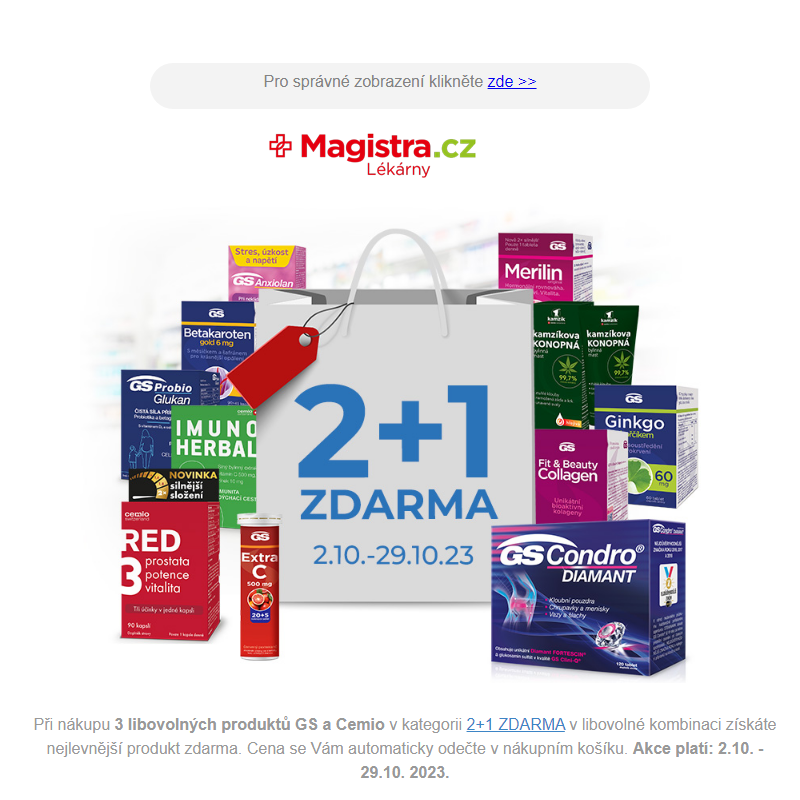 _ 2+1 ZDARMA _ Nakupte si oblíbené produkty GS & Cemio v nabídce 2+1 >>