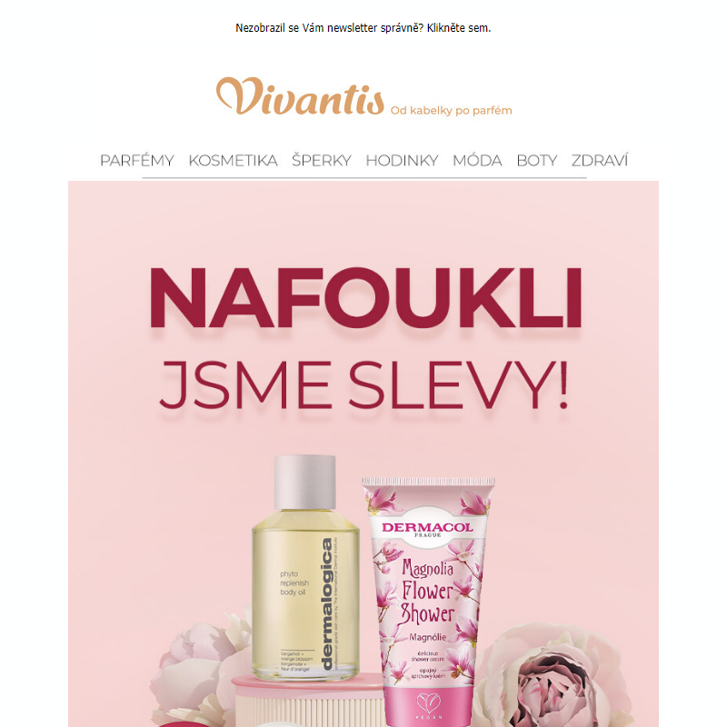 Nafoukli jsme to! EXTRA sleva 50 % na vybranou kosmetiku _