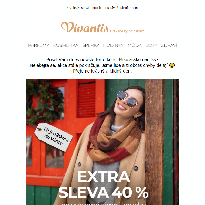 EXTRA -40 % na vybrané zimní kousky!