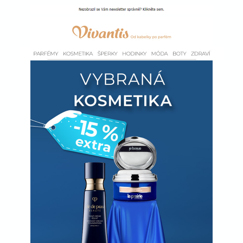 Vybraná kosmetika s EXTRA slevou 15 %