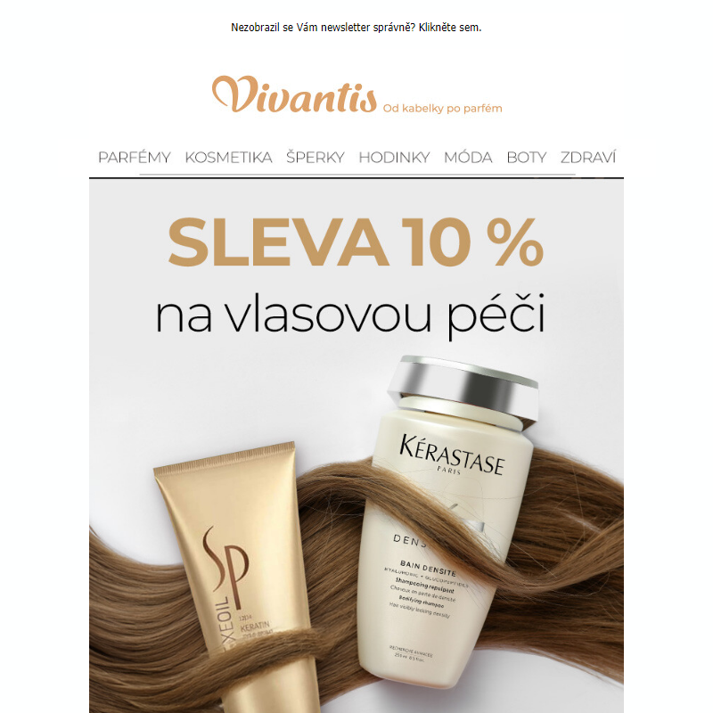 Jedinečná sleva 10 % na vlasovou péči!