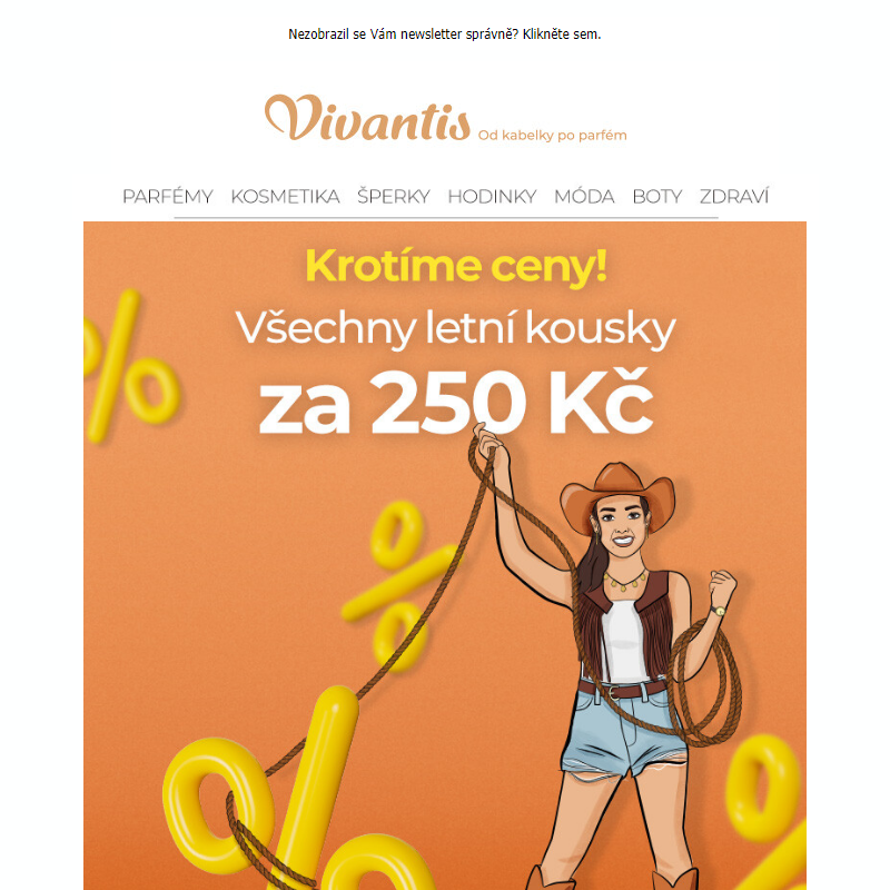 250 Kč za všechny letní kousky!