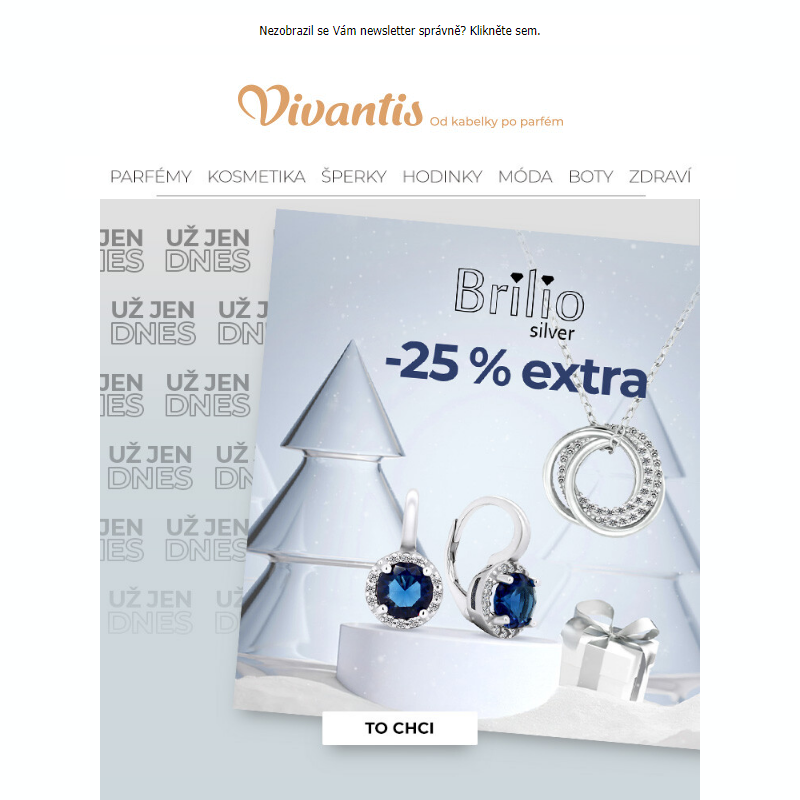 -25 % EXTRA na šperky BRILIO SILVER __