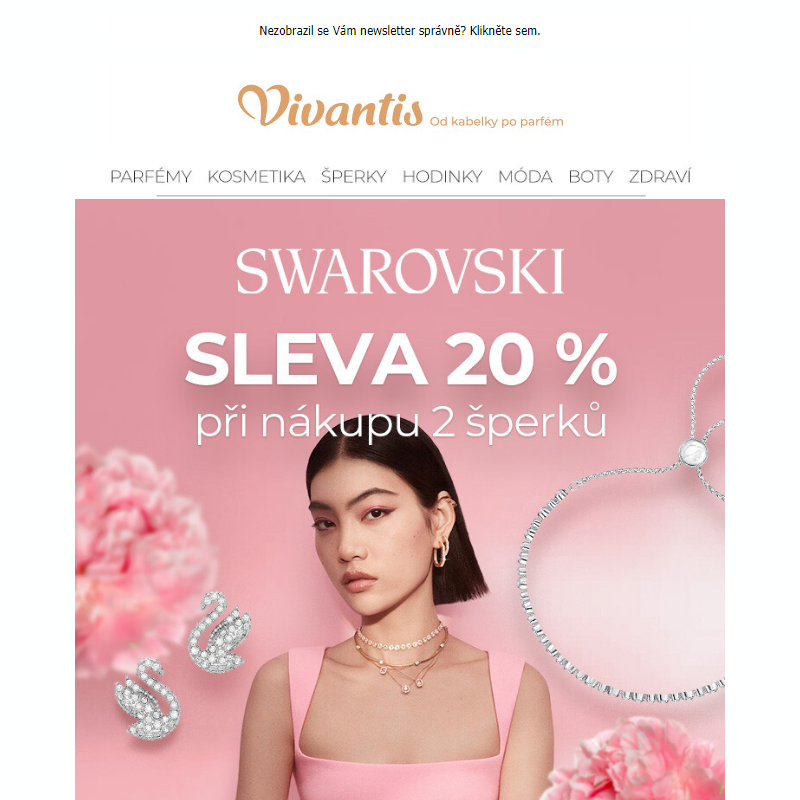 Kouzelné šperky SWAROVSKI se slevou 20 % (!) při nákupu 2 kusů _