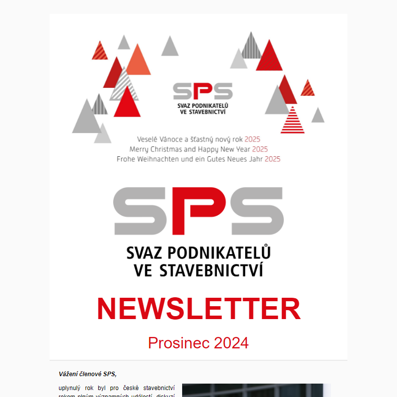 Newsletter Svazu podnikatelů ve stavebnictví