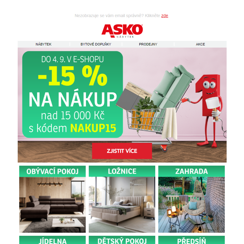 Nepropásněte 15% slevu na nákup!