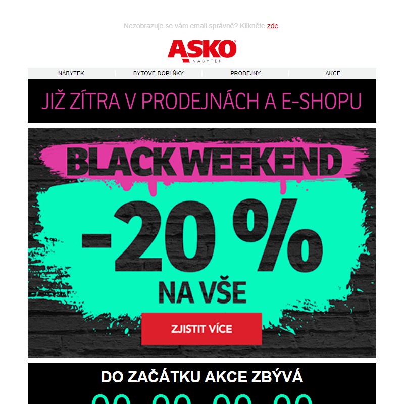 Black Weekend se blíží: Sleva 20 % na vše!