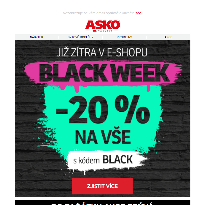 Připravte se na BLACK WEEK – zítra startujeme se slevou 20 %