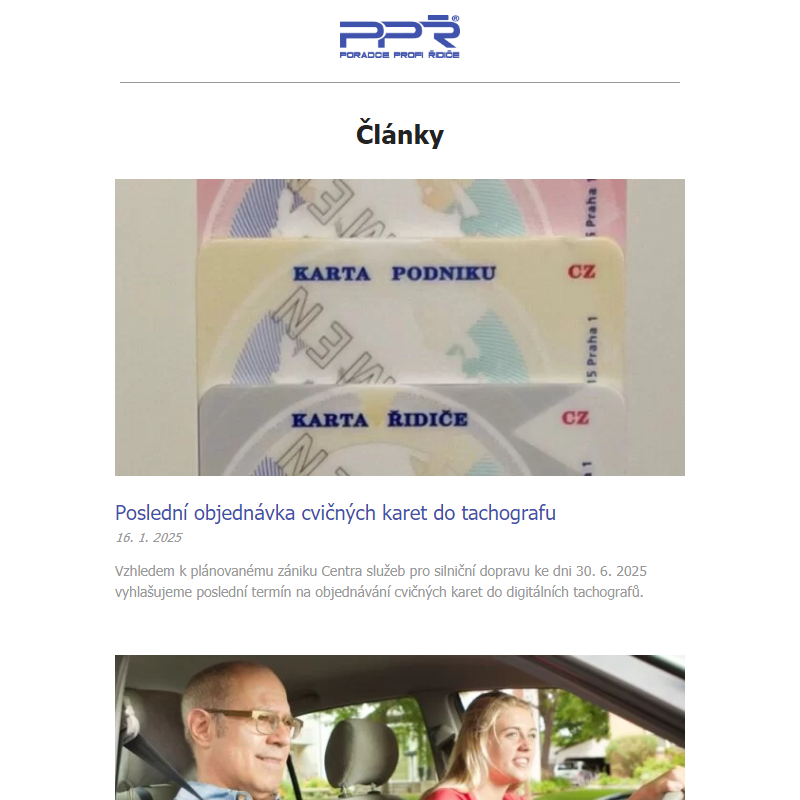 Zpravodaj Klubu Poradce Profi Řidiče, z.s.