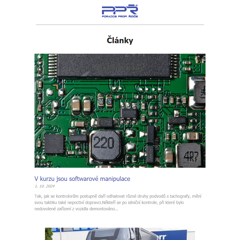 Zpravodaj Klubu Poradce Profi Řidiče, z.s.