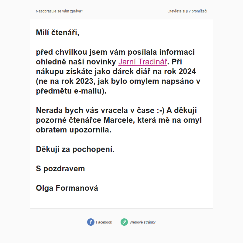 Diář na rok 2024 k nákupu Jarního Tradináře ZDARMA