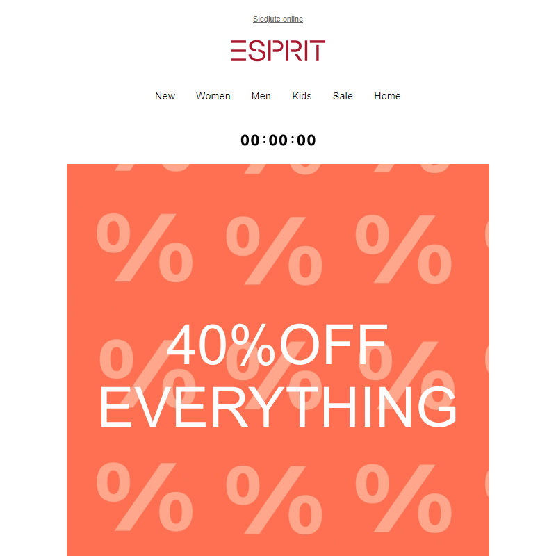 Today only: 40% off EVERYTHING!