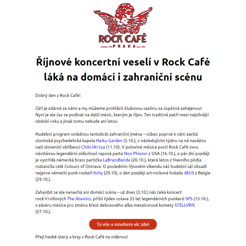 Rock Café | říjen 2023
