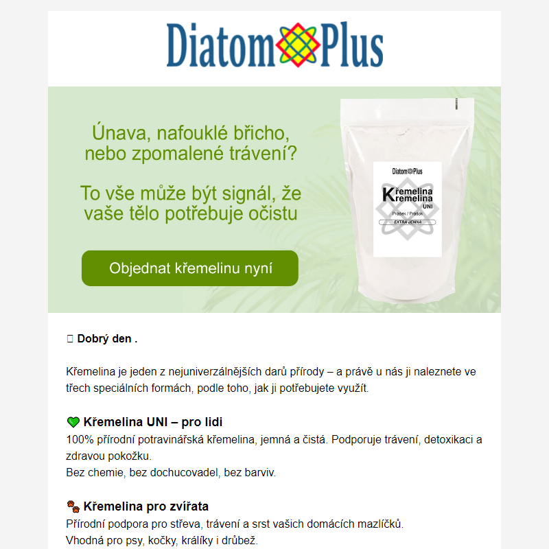 Křemelina – když příroda funguje