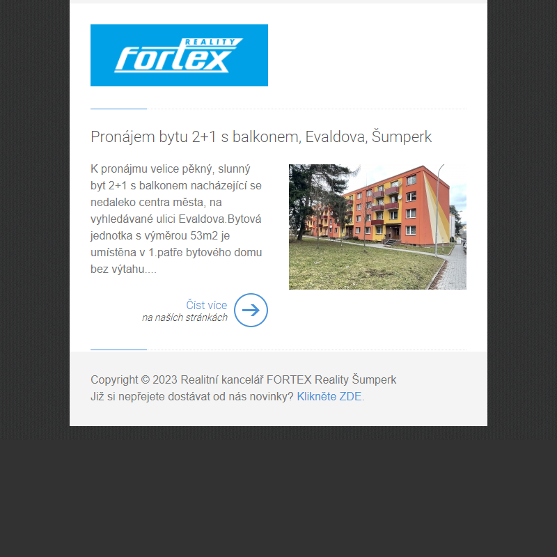 Nové nabídky | Realitní kancelář FORTEX Reality Šumperk