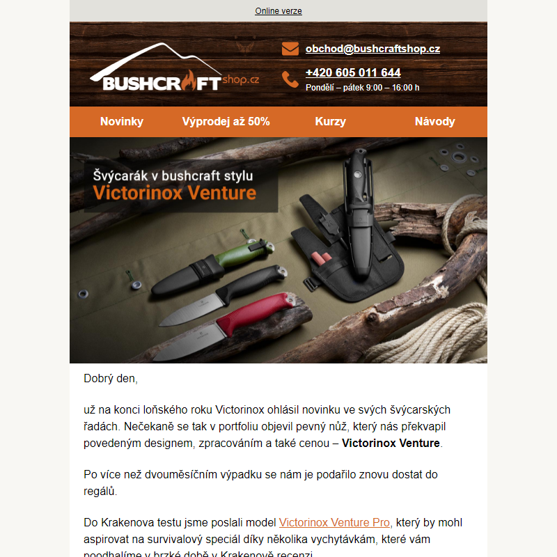 [Novinka + kupon 10 %] Švýcarák pro bushcraft Victorinox Venture