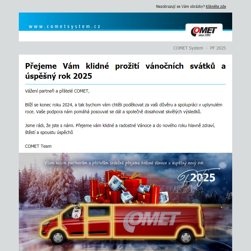 Přejeme Vám klidné prožití vánočních svátků a úspěšný rok 2025