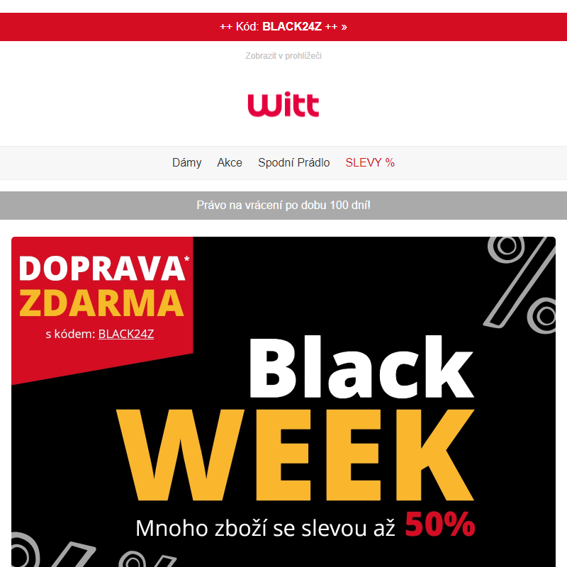 0 Kč poštovné + Black Week __ Šetřete dvojnásobně!