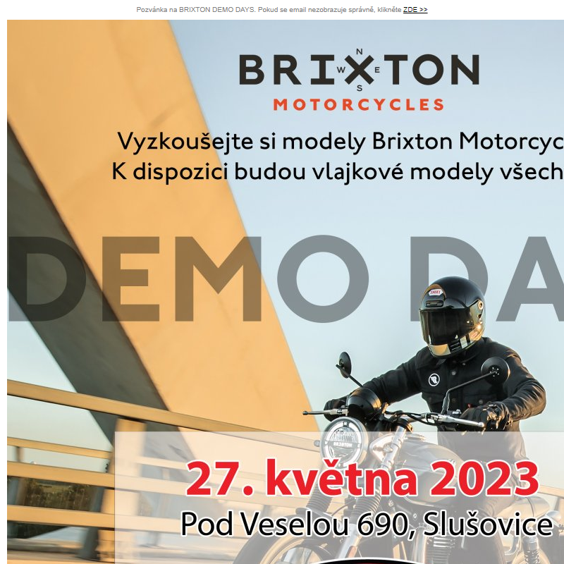 BRIXTON DEMO DAYS 27. 5. 2023 s M.C.F. cz ve Slušovicích