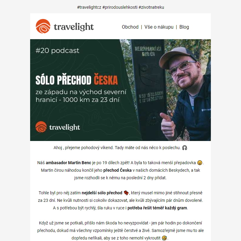 _ Podcast: přechod Česka - 1000 km za 23 dní