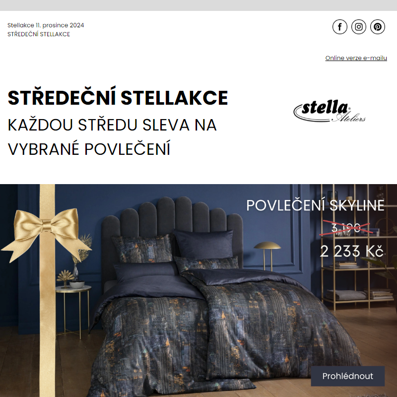 Stellakce: Jen 24 hodin Povlečení Skyline za 2 233 Kč