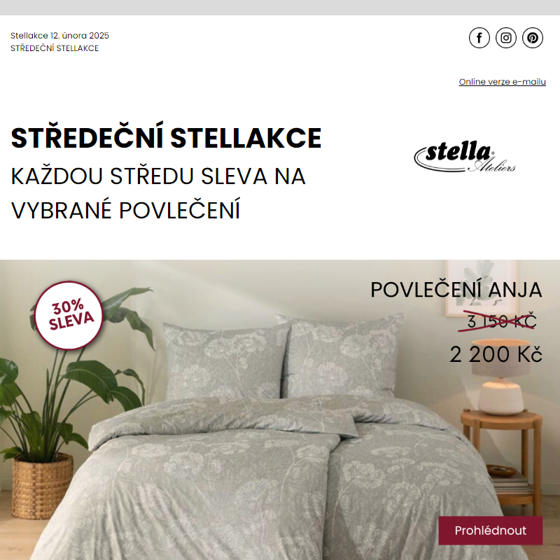 Stellakce: Jen 24 hodin novinka povlečení Anja za 2 200 Kč