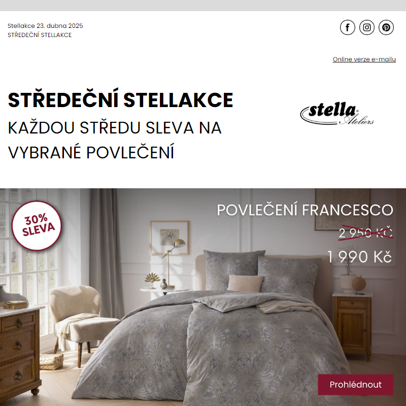 _ Stellakce: Jen 24 hodin Povlečení Francesco za 1 990 Kč