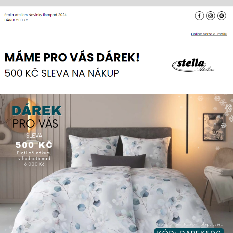 Dárek pro Vás: 500 Kč sleva na nákup