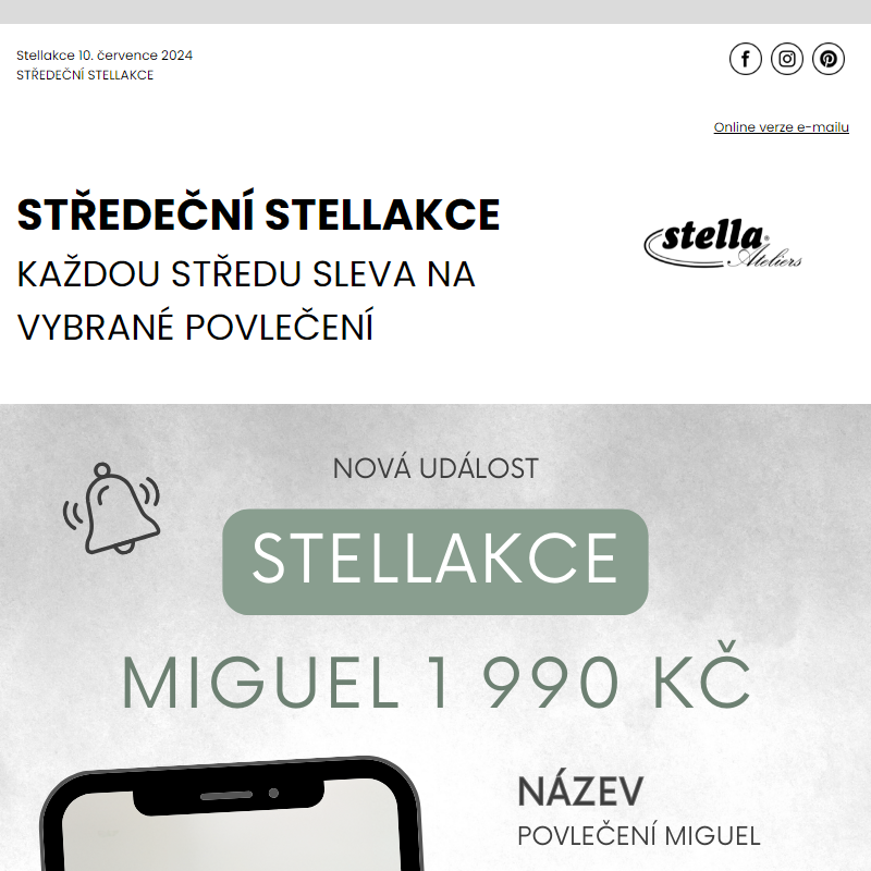 Stellakce: Jen 24 hodin Povlečení Miguel za 1 990 Kč