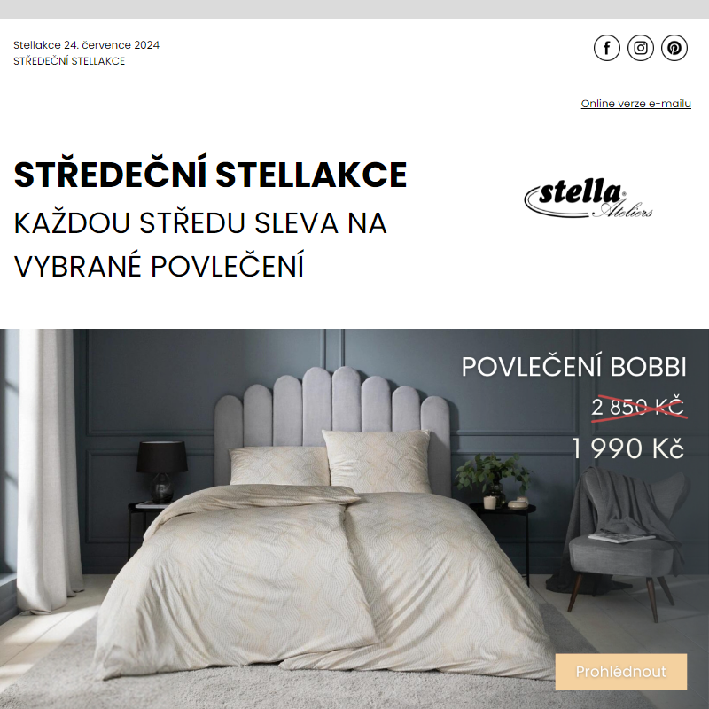 Stellakce: Jen 24 hodin Povlečení Bobbi za 1 990 Kč