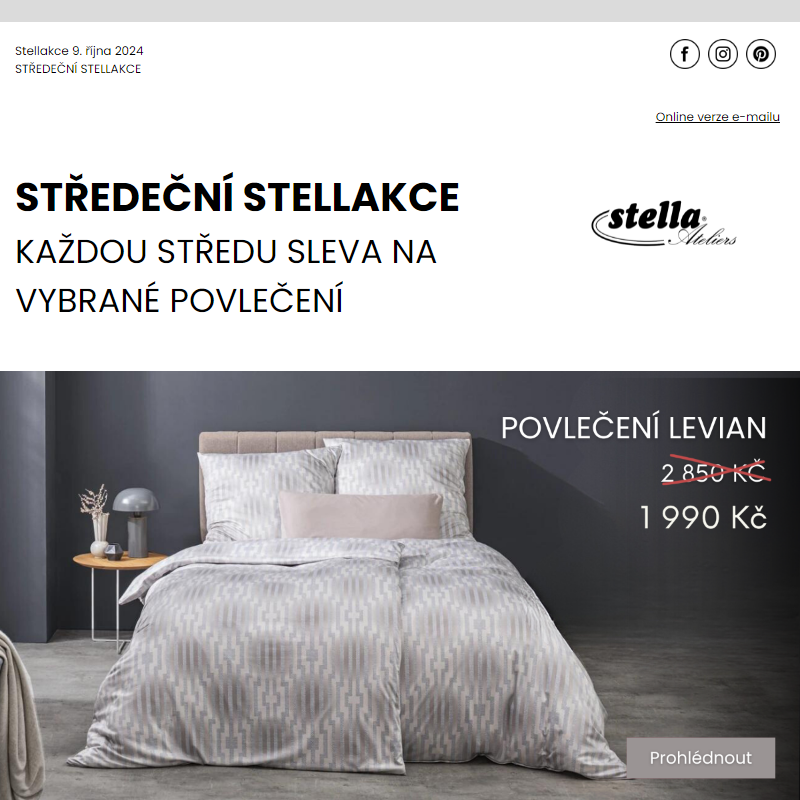 Stellakce: Jen 24 hodin Povlečení Levian  za 1 990 Kč