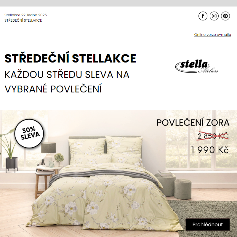 Stellakce: Chybí vám slunce? Povlečení ZORA vás zahřeje. Pouze dnes - 30%