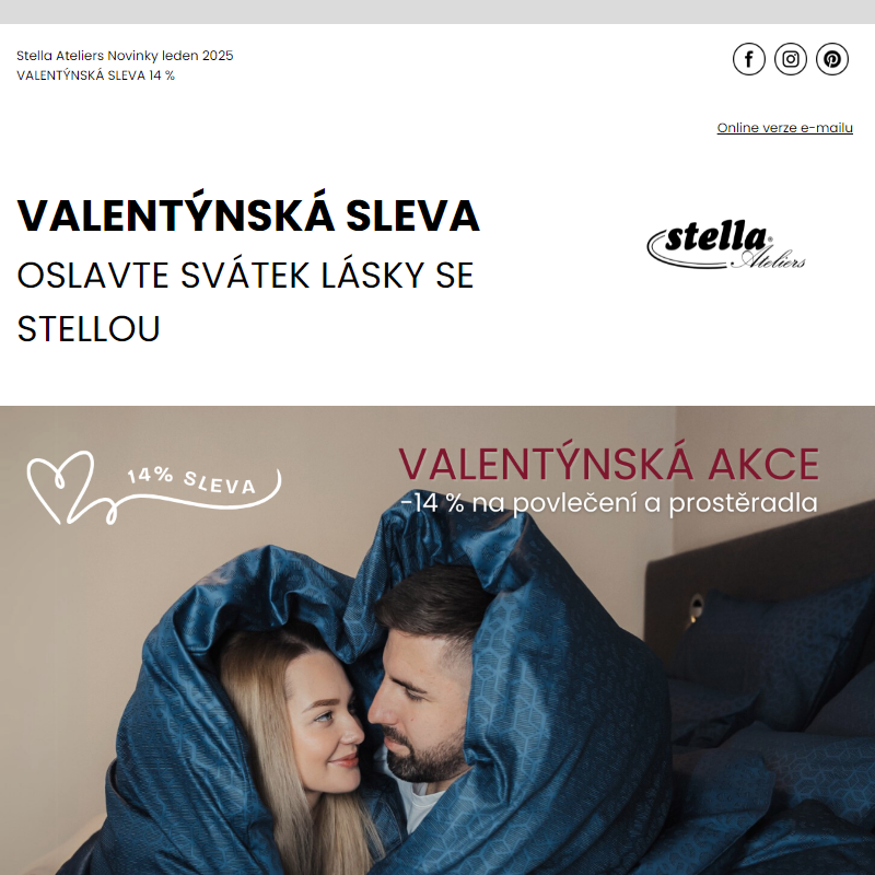 __ VALENTÝNSKÁ AKCE - 14 % na povlečení a prostěradla