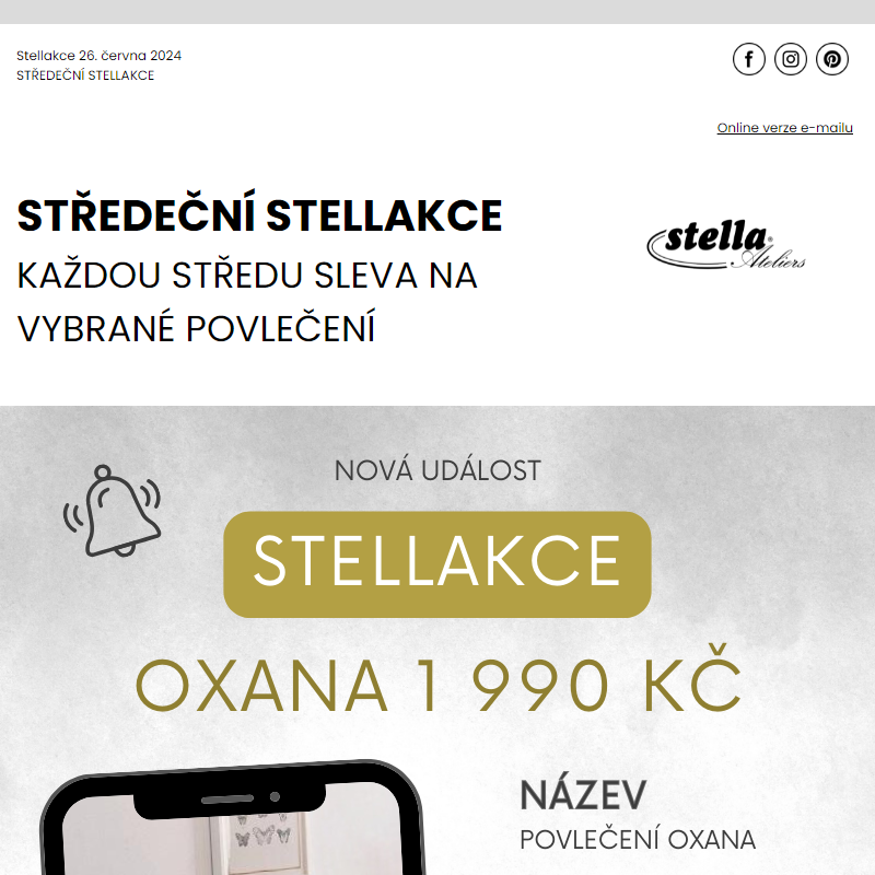 Stellakce: Jen 24 hodin Povlečení Oxana za 1 990 Kč