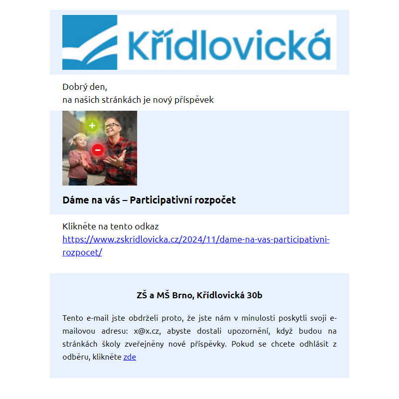 Nový příspěvek – Dáme na vás – Participativní rozpočet