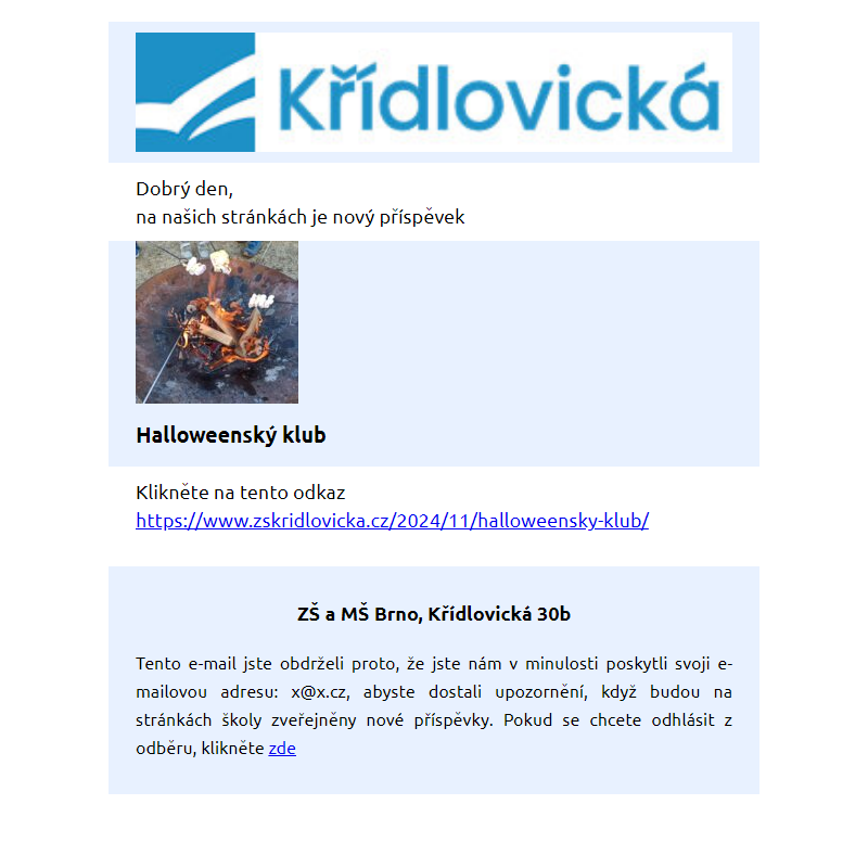 Nový příspěvek – Halloweenský klub